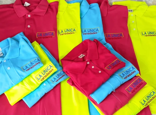 polo bordada varios colores